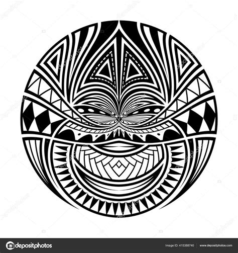 Maori Circle Tattoo Shape Tribal Tattoo Design Pattern Polynesian
