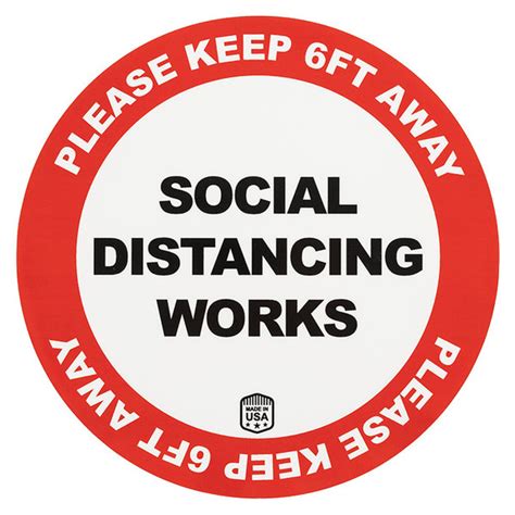 Social Distance Floor Sticker Decal Label School And Business