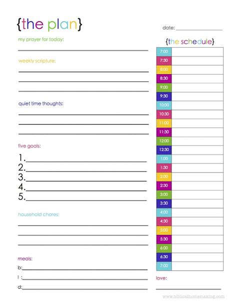10 More Free Printable Daily Planners