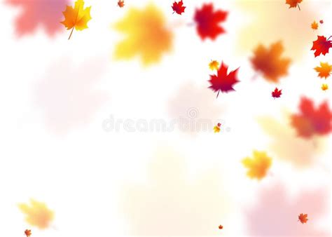 Autumn Flying Leaves Vintage Abstract Background Stock Vector