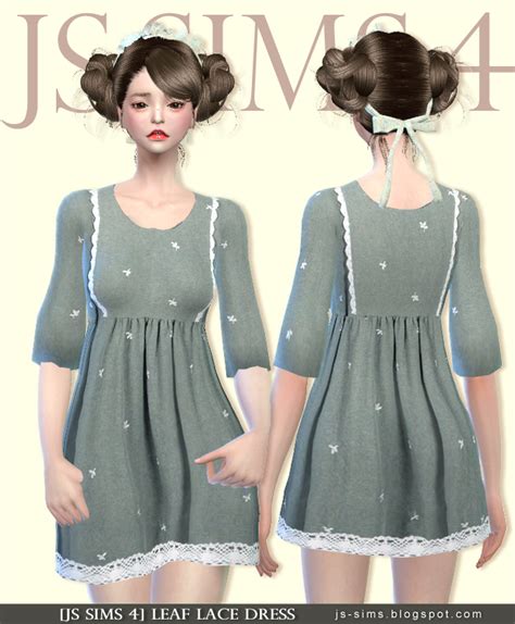 Js Sims 4 Leaf Lace Dress Js Sims 痞客邦