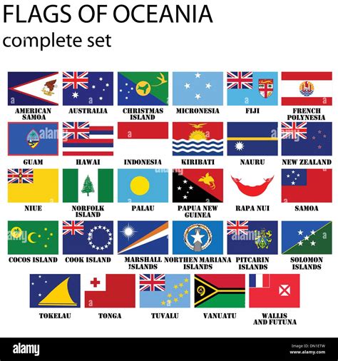 Flags Of Oceania Stock Vector Image And Art Alamy