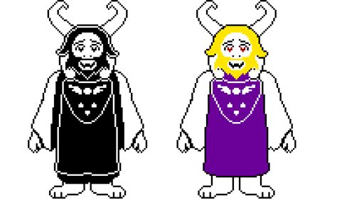 Underswap Asgore Sprites Colored Uncolored Pixel Art Maker