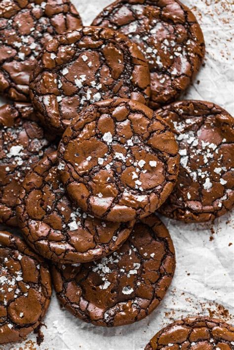 Fudgy Brownie Crinkle Cookies Recipe Cookie Recipes Homemade Fudgy