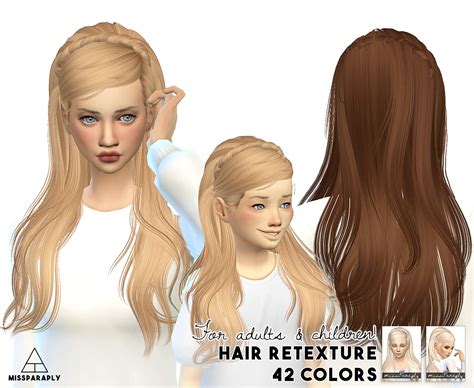 Sims 4 Hairs Miss Paraply Maysims 04f Hairstyle Retextured