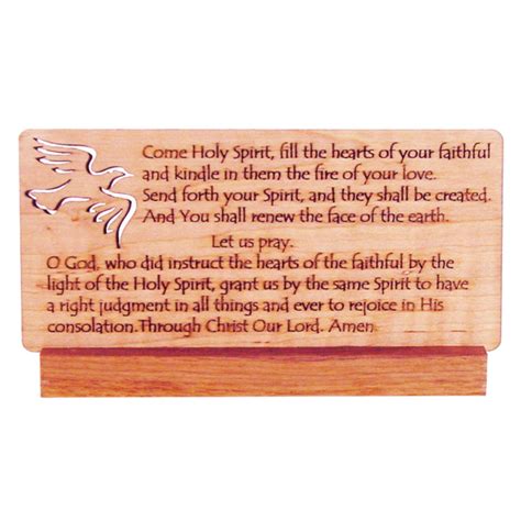 Desk Plaque Come Holy Spirit Mater Dei Imports