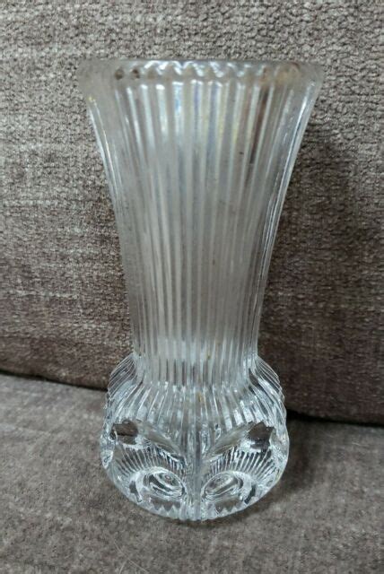 Antique Lead Crystal Bud Vase 5 Cut Glass Ebay