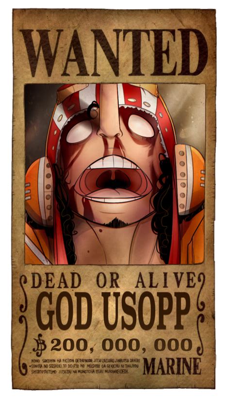 Usopp Wanted Poster Poster Template Poster Template Design Usopp