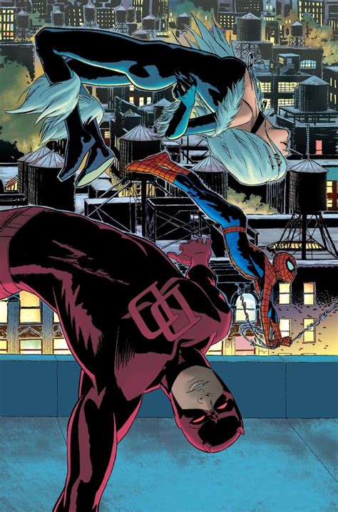Daredevil Spider Man And Black Cat By Kano Daredevil