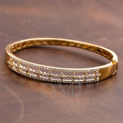 14k yellow gold women s bracelet with 1 70 ct diamonds omi jewelry