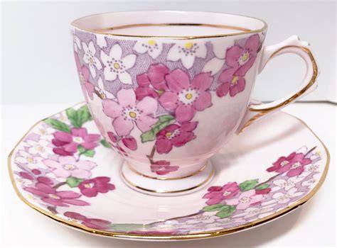 Delightful Pink Tuscan Teacup And Saucer Vintage Teacups Antique Tea Cups Pink Tea Cups Bone