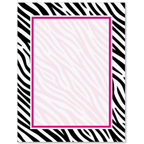 Zebra Print Border Papers Paperdirects Borders For Paper Paper