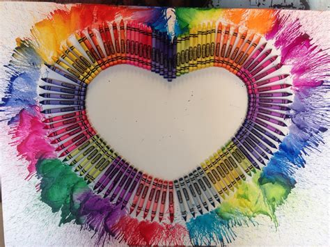 100th Day Project Melted Crayons In Heart Shape Fun But A Little Difficult To  100th