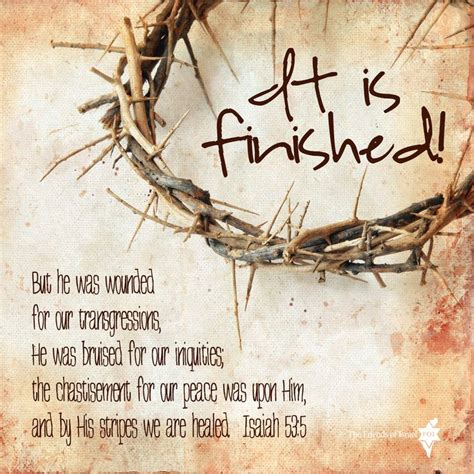 Good Friday It Is Finished Isaiah 535 Bibleverse Scripture Bible