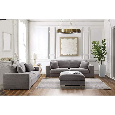 Acanva Luxury Classic Modern Corduroy Living Room Sofa Set 3 Piece