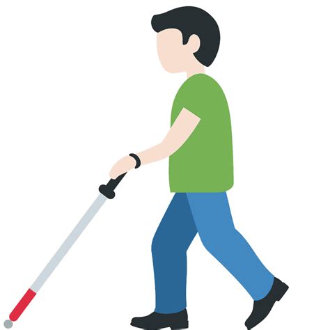 Man With White Cane Emoji Clipart Free Download Transparent Png