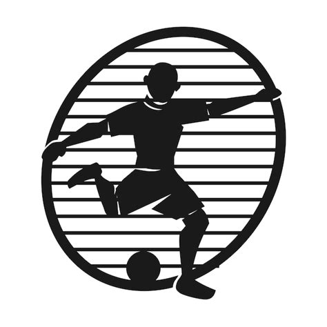 Premium Vector Soccer Player Kicks The Ball Logo Template Icon