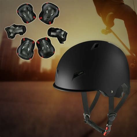 Coastacloud 7pcs Youth Adult Safety Adjustable Helmet With Knee Pads