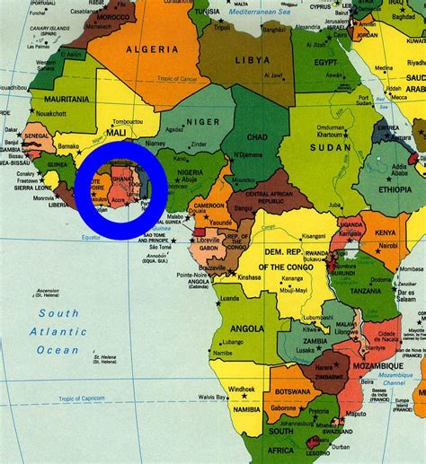It enables children to see its location, neighbours, size etc. Map of Africa - Ghana | Africa map, South africa map