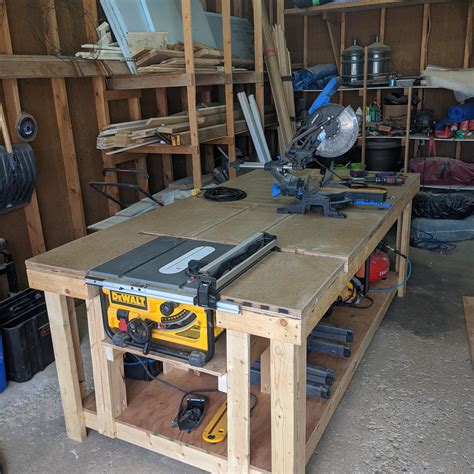 Wip My All In One Workbench Tablesaw Finished On To Mitre Saw