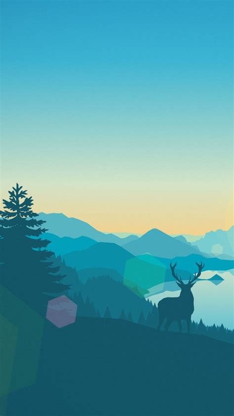 Check spelling or type a new query. Phone wallpaper Landscape illustration #deer #nature #blue #illustration | Landscape wallpaper ...