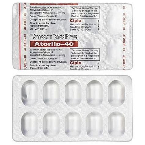 Atorlip Mg Atorvastin Tablets Ip Cipla Ltd At Rs Box In New