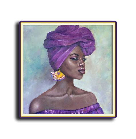 African American Woman Oil Painting Fine Art By Selenav Etsy