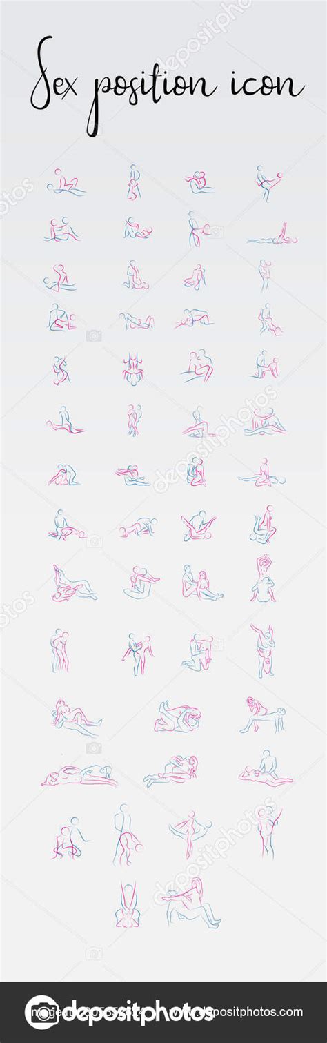 Sex Posen Vektor Symbol Große Menge Vektorgrafik Lizenzfreie