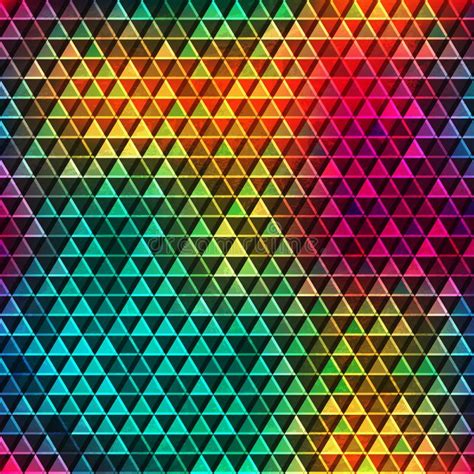 Rainbow Mosaic Seamless Pattern Stock Vector Illustration Of Abstract
