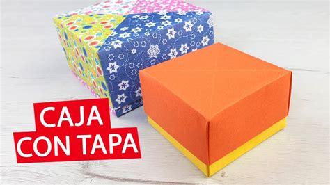 Caja De Papel Con Tapa Fácil Y Rápida Origami Básico Youtube