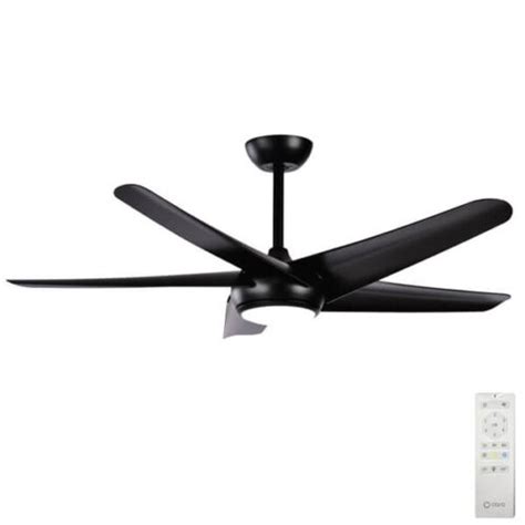 Claro Designer Dc Ceiling Fan With Cct Led With Remote Control Black