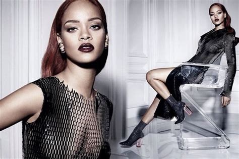 Rihanna Flashes Her Nipples In See Through Metallic Dress For Edgy Dior Shoot Daily Record