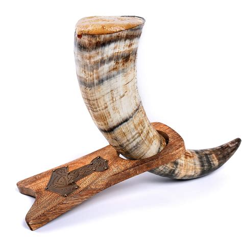 Buy Norse Tradesman Genuine Ox Horn Viking Drinking Horn With Solid