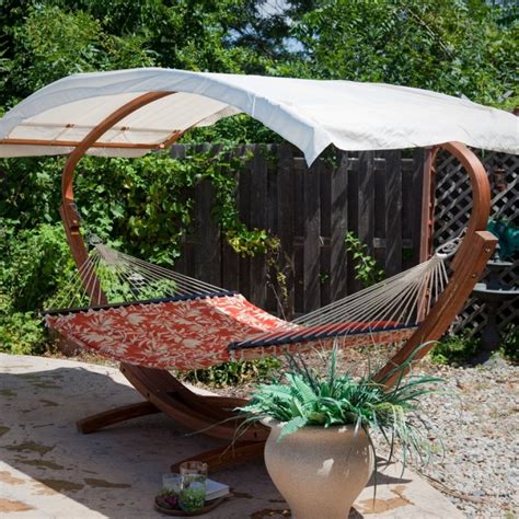Wood Hammock Stand With Canopy For Sale Hamacas Colgantes Soporte