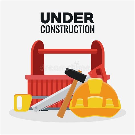 Under Construction Equipment Stock Vector Illustration Of