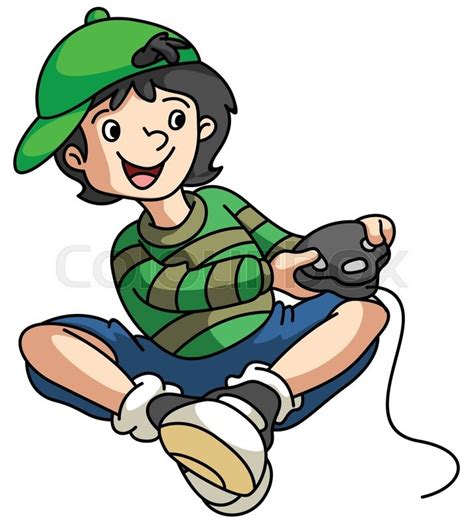 Gamer Boy Stock Vector Colourbox