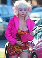 Legendary Hollywood socialite Angelyne shows off body in tiny mini ...