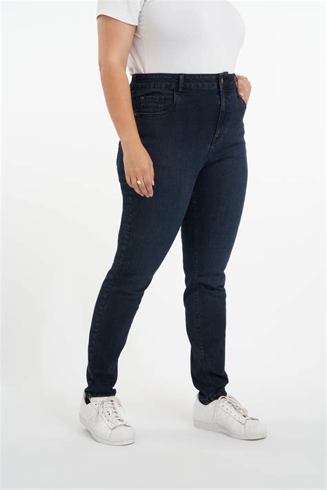 dames skinny leg high waist jeans cherry bij ms mode®