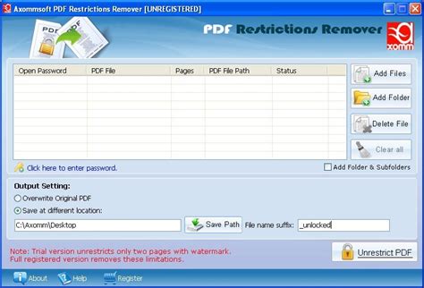 Make Pdf Editable Printable Copyable Main Window Pdf Security Remover