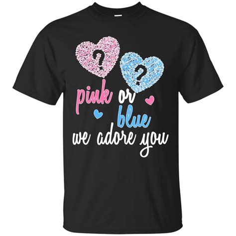 gender reveal pink blue we love you reveal party t shirt seknovelty