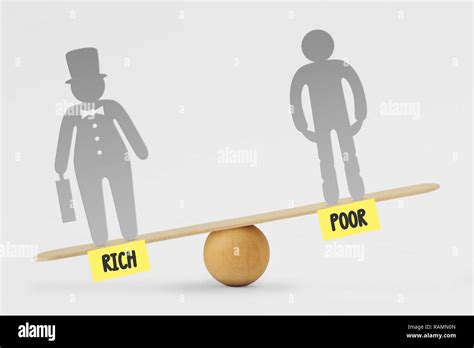 Poor And Rich People On Balance Scale Concept Of Social Inequality