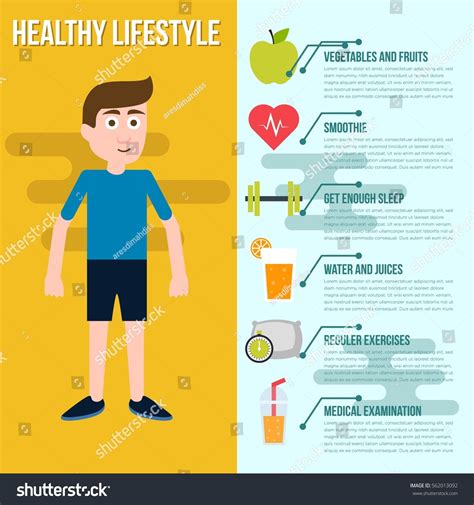 Healthy Lifestyle Infographic Stock Vector Royalty Free 562013092