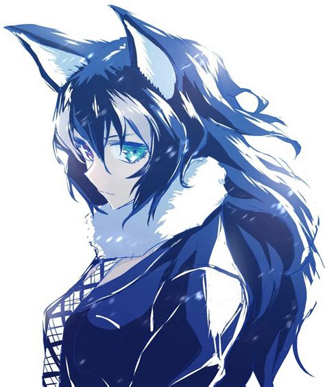 Werewolf Anime Wolf Girl With White Hair And Blue Eyes Hair Trends