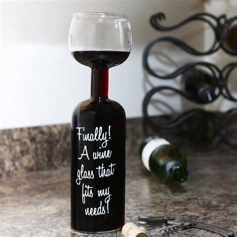 Wine Bottle Glass Hold An Entire Bottle Of Wine Extra Large Party Drinking T Wine Bottle