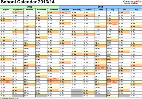School Calendars 20132014 As Free Printable Word Templates