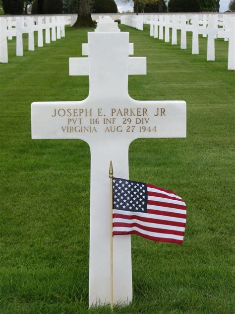 116th Infantry Regiment Roll Of Honor Pvt Joseph Ernest Parker Jr