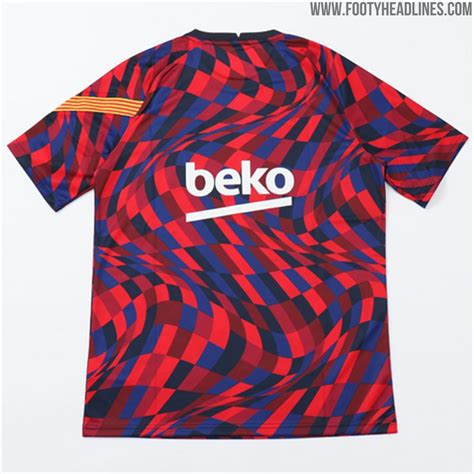 Spectacular Fc Barcelona 20 21 Pre Match Shirt Released Inspired By