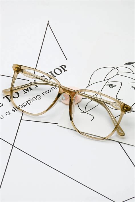 G5813 Square Yellow Eyeglasses Frames Leoptique