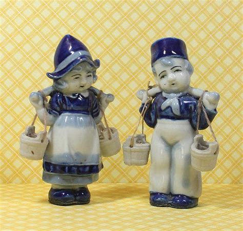 Blue Dutch Boy And Girl Occupied Japan Vintage Holland Etsy