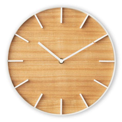 Anniversary or valentine or birthday best custom clock gifting. Rin Wall Clock, Natural - Gessato Design Store